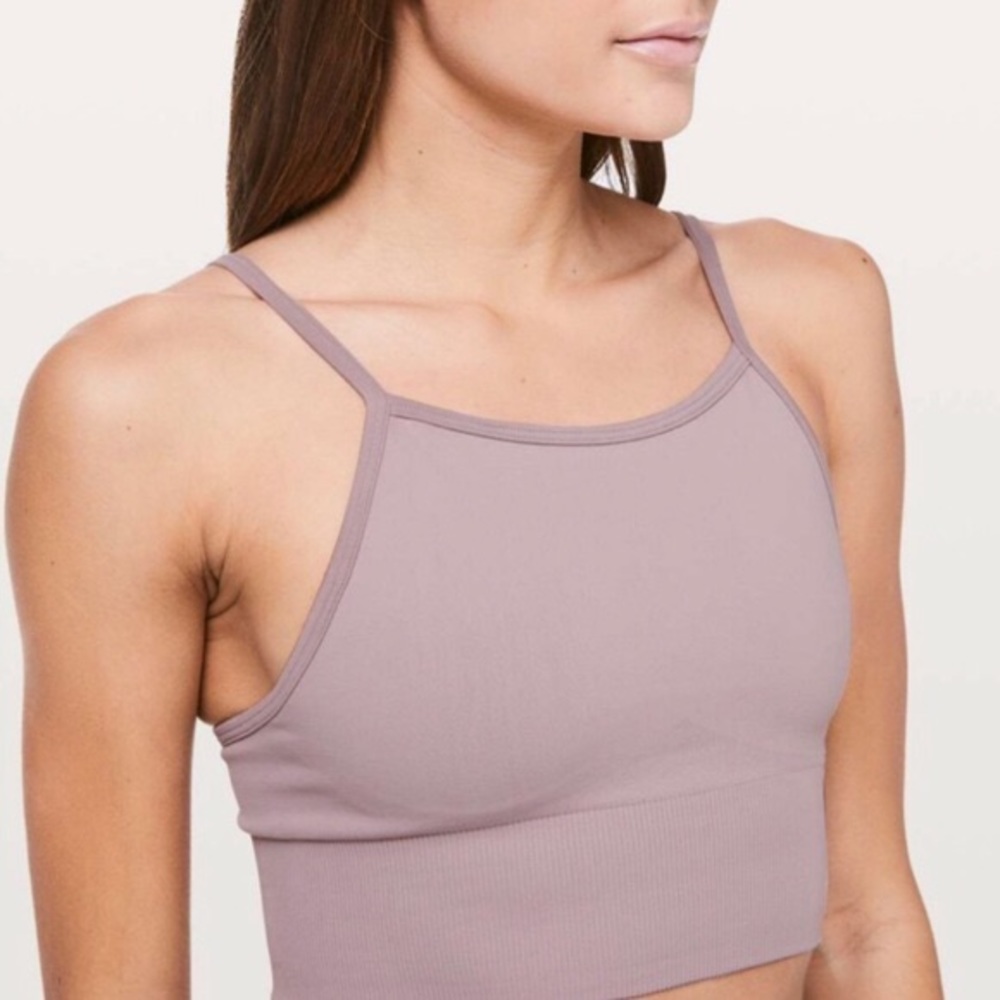 Long line bra dusty rose color